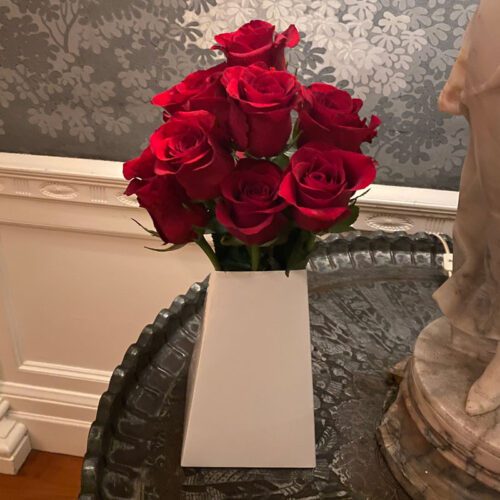 rose-bud-arrangement for Valentine's day dinner